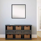 Miroir mural carré Lucie Noir non biseauté 27" x 27" - Amanti Art : Moderne, quincaillerie de fixation incluse