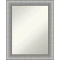 23" x 29" Elegant Bathroom Wall Mirror Brushed Pewter - Amanti Art: Modern Rectangle, Wall Mount