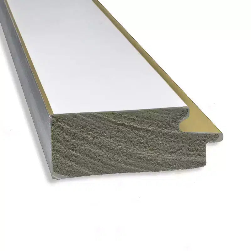 Miroir mural de salle de bain Amanti Art 33"x27" sans biseau Eva : Blanc, cadre doré, moderne à fixer au mur