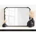 Miroir mural encadré Kate & Laurel All Things Decor 20"x27" Brazelton Noir