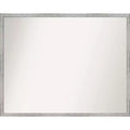 29" x 23" Shiplap White Wood Wall Mirror: Modern Rectangle, No Assembly - Amanti Art