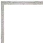 Miroir mural en bois blanc lambrissé 29" x 23" : Rectangulaire moderne, sans montage - Amanti Art