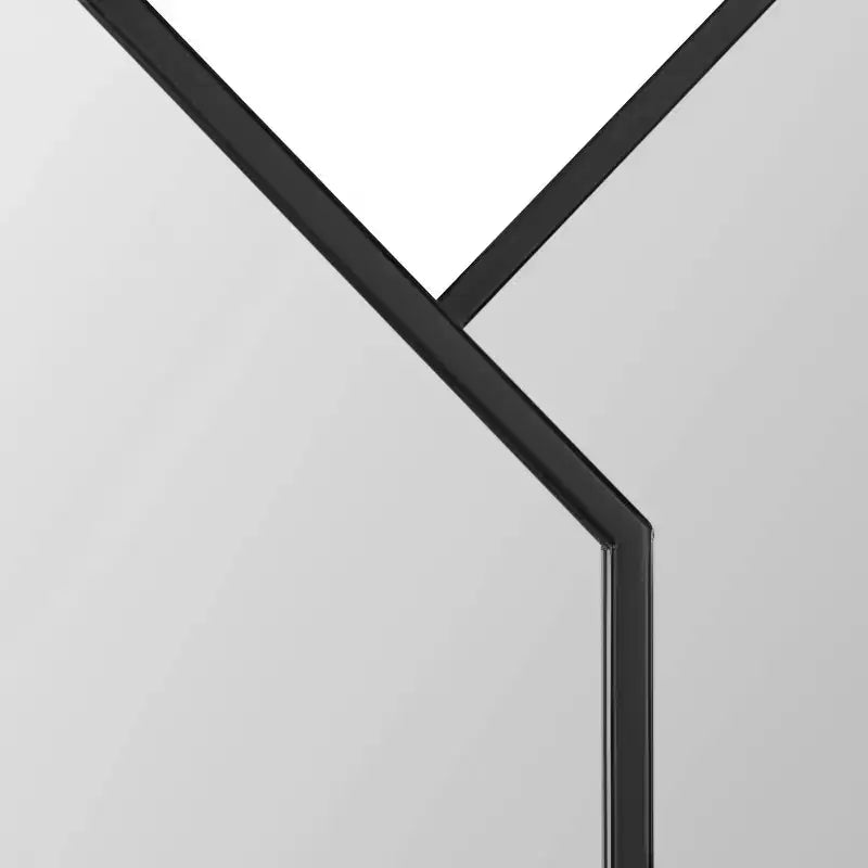 Miroir mural encadré Diaz 71 cm x 68,5 cm Noir - Kate & Laurel All Things Decor : Hexagonal, Design Moderne, Aucun assemblage requis