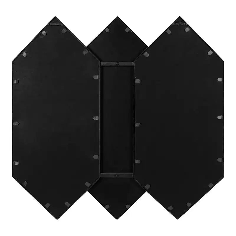 Miroir mural encadré Diaz 71 cm x 68,5 cm Noir - Kate & Laurel All Things Decor : Hexagonal, Design Moderne, Aucun assemblage requis