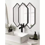 Miroir mural encadré Diaz 71 cm x 68,5 cm Noir - Kate & Laurel All Things Decor : Hexagonal, Design Moderne, Aucun assemblage requis