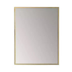Brewster Laia Gold Rectangular Mirror: Modern Style, 29"x23" Mirror , No Assembly, Wall Mount Decorative Mirror
