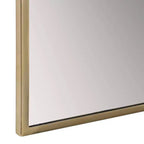 Miroir rectangulaire doré Brewster Laia : Style moderne, Miroir 29"x23", Aucun assemblage requis, Miroir décoratif mural