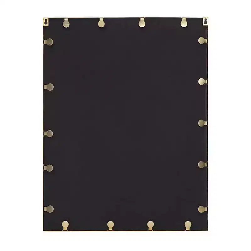 Miroir rectangulaire doré Brewster Laia : Style moderne, Miroir 29"x23", Aucun assemblage requis, Miroir décoratif mural