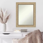 Miroir mural Astor Champagne non biseauté de 23" x 29" - Amanti Art