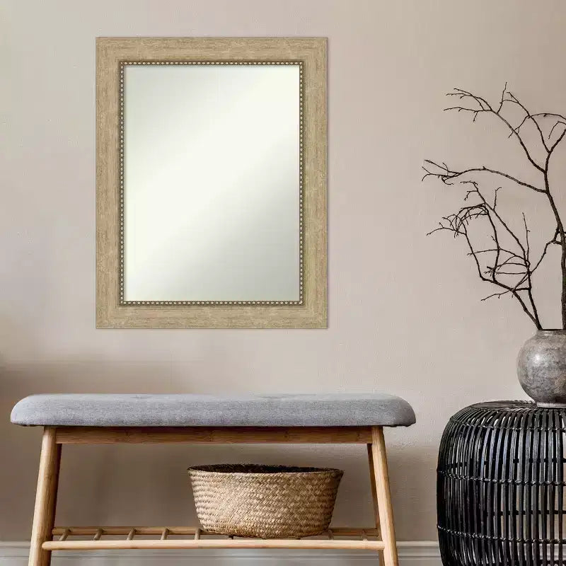 Miroir mural Astor Champagne non biseauté de 23" x 29" - Amanti Art