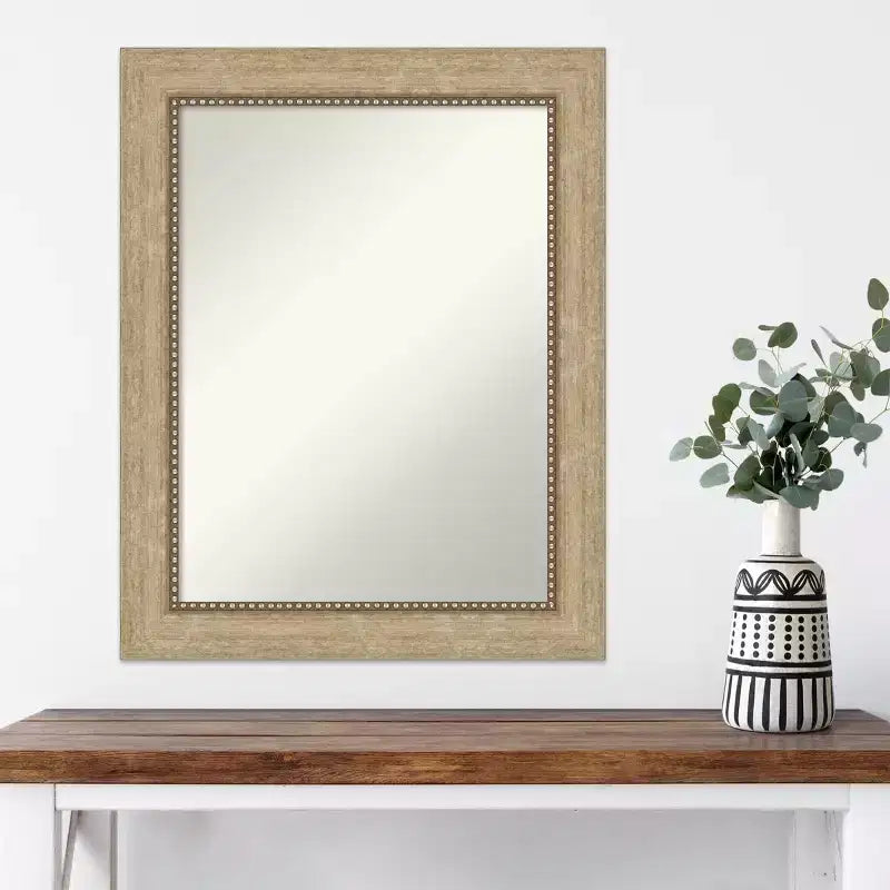 Miroir mural Astor Champagne non biseauté de 23" x 29" - Amanti Art