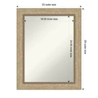 Miroir mural Astor Champagne non biseauté de 23" x 29" - Amanti Art