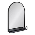 20" x 28" Estero Functional Wall Mirror Black - Kate & Laurel All Things Decor