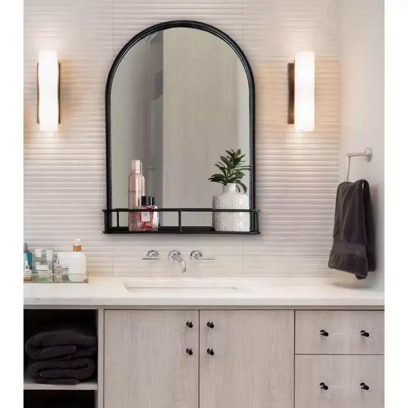 Miroir mural fonctionnel Estero 20 po x 28 po noir - Kate & Laurel All Things Decor