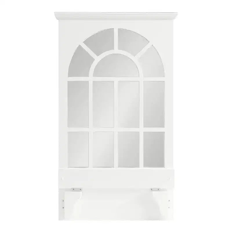 Miroir mural avec étagère Wallhaus 53x91 cm blanc - Kate & Laurel All Things Decor