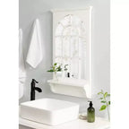 Miroir mural avec étagère Wallhaus 53x91 cm blanc - Kate & Laurel All Things Decor