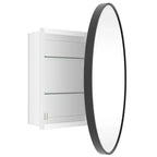 Miroir Rond Mural en Aluminium 24" WallBeyond pour Porte d'Armoire de Salle de Bain, Noir
