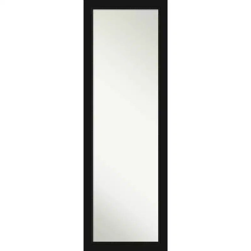 Amanti Art 17" x 51" Avon Framed Full Length On the Door Mirror Black: Modern Rectangle Bedroom & Wall Mounted