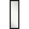 Amanti Art 17" x 51" Avon Framed Full Length On the Door Mirror Black: Modern Rectangle Bedroom & Wall Mounted