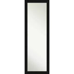 Amanti Art 17" x 51" Avon Framed Full Length On the Door Mirror Black: Modern Rectangle Bedroom & Wall Mounted