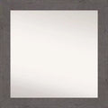 Amanti Art 32" x 32" Non-Beveled Rustic Plank Gray Wall Mirror : Square, Polystyrene Frame, Wall Mounted