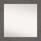 Amanti Art 32" x 32" Non-Beveled Rustic Plank Gray Wall Mirror : Square, Polystyrene Frame, Wall Mounted