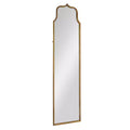 Storied Home Arched Floor Length Metal Framed Wall Mirror Antique Goldleaf: 70 Inch Rectangular Design, No Assembly Required