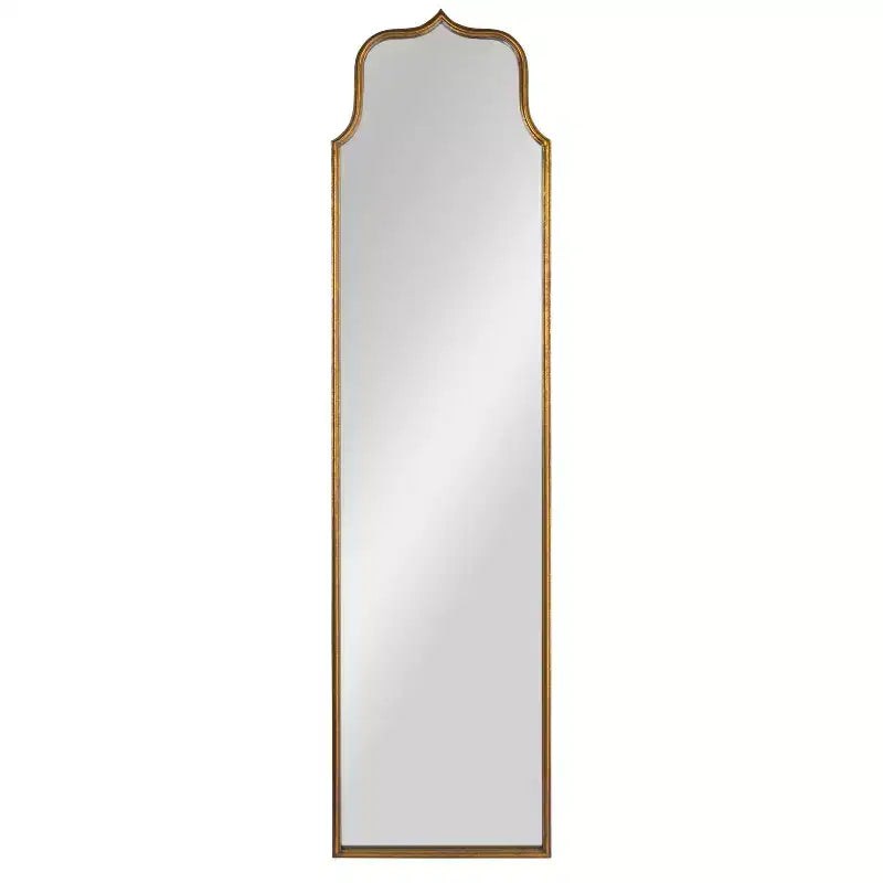 Miroir mural encadré en métal, longueur sol, Storied Home, finition feuille d'or antique : design rectangulaire de 178 cm, aucun assemblage requis