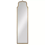 Miroir mural encadré en métal, longueur sol, Storied Home, finition feuille d'or antique : design rectangulaire de 178 cm, aucun assemblage requis