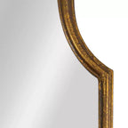 Miroir mural encadré en métal, longueur sol, Storied Home, finition feuille d'or antique : design rectangulaire de 178 cm, aucun assemblage requis