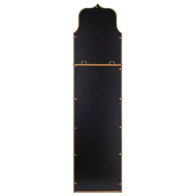 Miroir mural encadré en métal, longueur sol, Storied Home, finition feuille d'or antique : design rectangulaire de 178 cm, aucun assemblage requis
