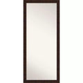 28" x 64" William Narrow Framed Full Length Floor Leaner Mirror Bronze - Amanti Art: Modern Polystyrene Frame, Wall Mountable
