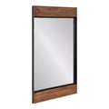Kate & Laurel All Things Decor 20" x 36" Rectangle Kincaid Wall Mirror Rustic Brown : Farmhouse Style, No Assembly Required