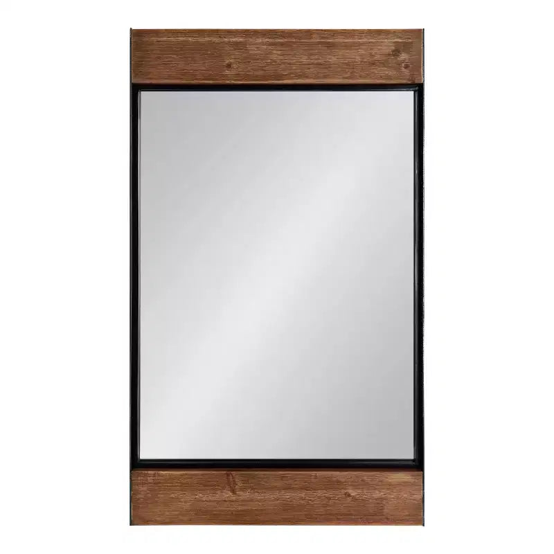 Kate & Laurel All Things Decor Miroir mural rectangulaire Kincaid 50,8 x 91,4 cm Brun rustique : Style rustique, aucun assemblage requis
