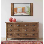 Kate & Laurel All Things Decor Miroir mural rectangulaire Kincaid 50,8 x 91,4 cm Brun rustique : Style rustique, aucun assemblage requis