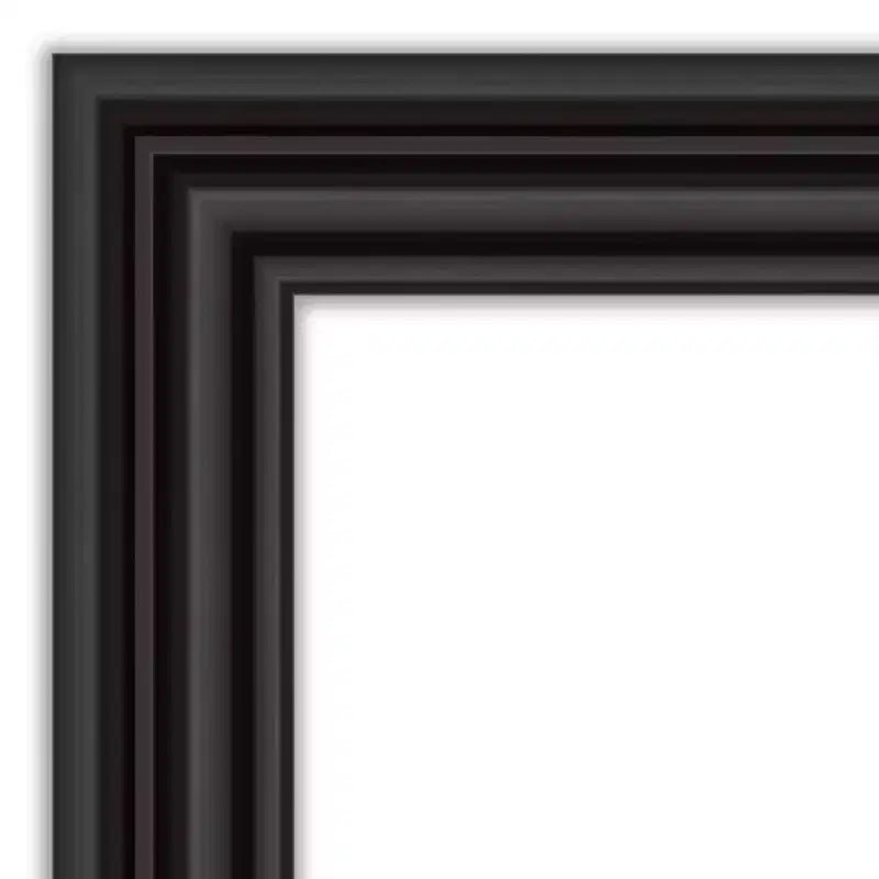Miroir à poser pleine longueur colonial noir 30" x 66" sans biseau - Amanti Art