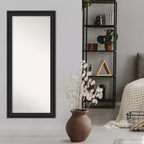 Miroir à poser pleine longueur colonial noir 30" x 66" sans biseau - Amanti Art