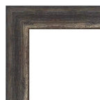 Miroir mural rustique à cadre étroit marron 61 x 61 cm - Amanti Art : Biseauté, carré, aucun assemblage requis