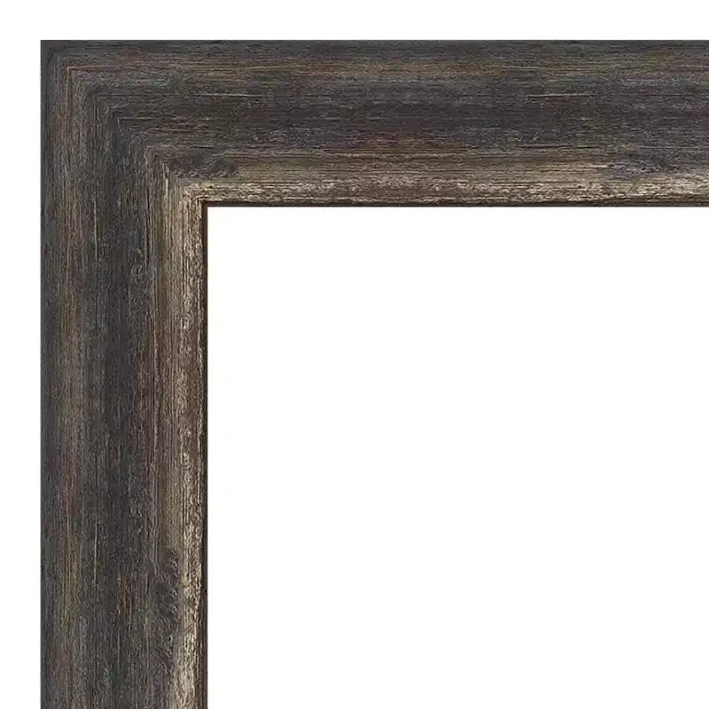 Miroir mural rustique à cadre étroit marron 61 x 61 cm - Amanti Art : Biseauté, carré, aucun assemblage requis