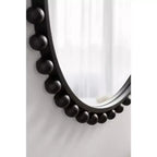 Kate & Laurel All Things Decor Miroir Mural Rond Perlé Noir 28"x28"
