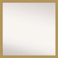 28" x 28" Non-Beveled Grace Narrow Bathroom Wall Mirror Brushed Gold - Amanti Art: Square Vanity Wall Mount