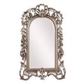 Howard Elliott 22"x14" Arched Wall and Accent Mirror with Intricate Ornate Frame Silver