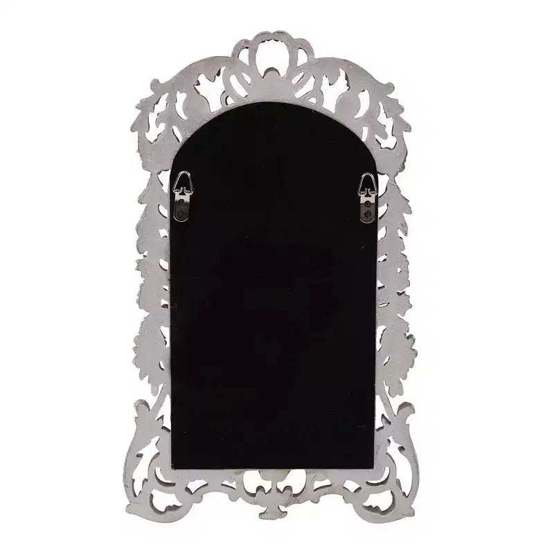 Miroir mural et d'appoint cintré Howard Elliott 22"x14" avec cadre orné complexe argenté