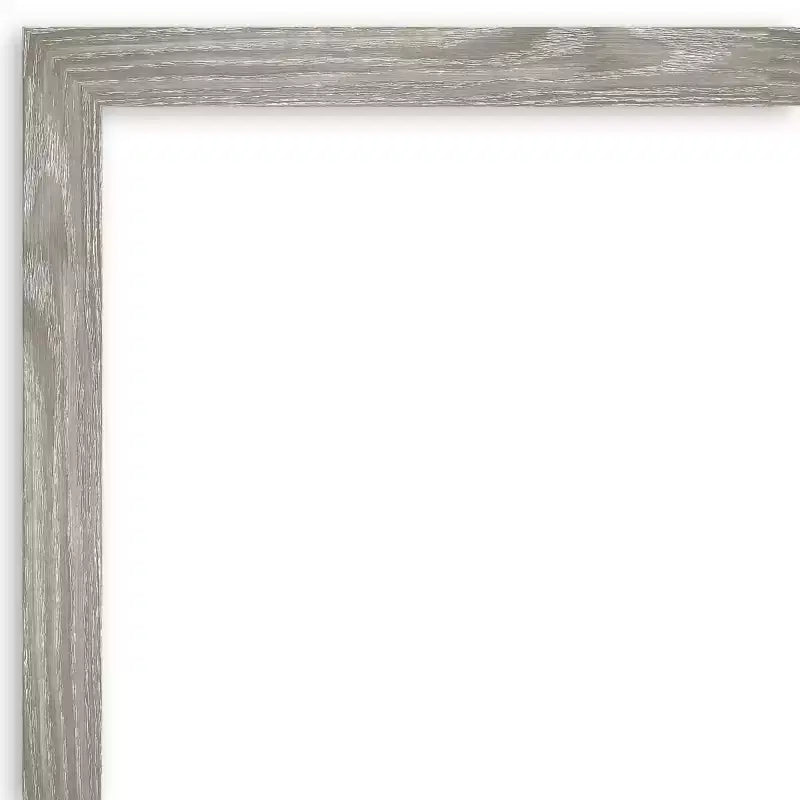 Miroir mural carré 79 x 63,5 cm, sans biseau, gris tourterelle délavé - Amanti Art