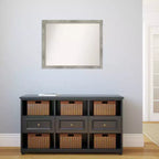 Miroir mural carré 79 x 63,5 cm, sans biseau, gris tourterelle délavé - Amanti Art