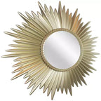 Miroir mural Sunburst 24" doré - Infinity Instruments : Moderne, sans assemblage, cadre en plastique moulé