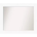 34" x 28" Non-Beveled Cabinet White Wall Mirror - Amanti Art: Modern Style, Polystyrene Frame, Includes Mounting Hardware