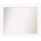 34" x 28" Non-Beveled Cabinet White Wall Mirror - Amanti Art: Modern Style, Polystyrene Frame, Includes Mounting Hardware