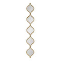 Kate & Laurel All Things Decor 7"x42" Loxi Teardrop Panel Wall Mirror Gold