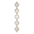 Kate & Laurel All Things Decor 7"x42" Loxi Teardrop Panel Wall Mirror Gold